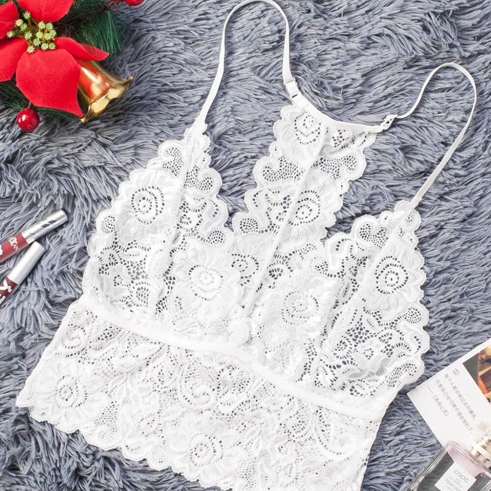 White Crochet Lace Bralette - Picture 8 of 16
